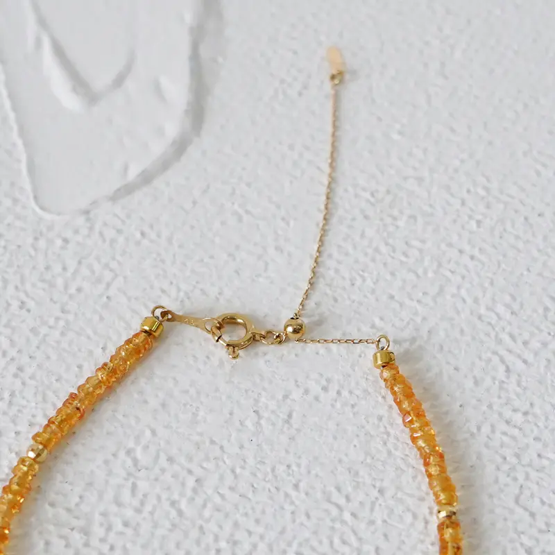 Clair Mandarin Garnet - Natural Gemstones - 18k/ 75% Yellow Gold 1