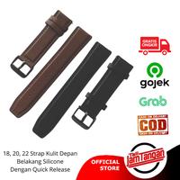 Gambar Silicone Rubber Leather Strap Quick Release 18mm 20mm 22mm Tali Jam Smart Watch Huawei Samsung - Cokelat, 22mm dari Tali Jam Tangan com Kota Tangerang Selatan 1 Tokopedia