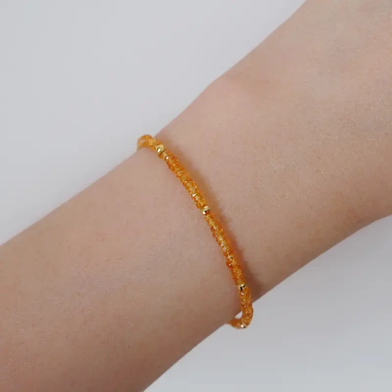 Clair Mandarin Garnet - Natural Gemstones - 18k/ 75% Yellow Gold 0