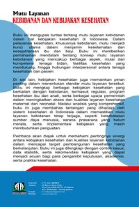 Gambar MUTU LAYANAN KEBIDANAN DAN KEBIJAKAN KESEHATAN dari Griya Pintar Rizky Kota Cilegon 2 Tokopedia