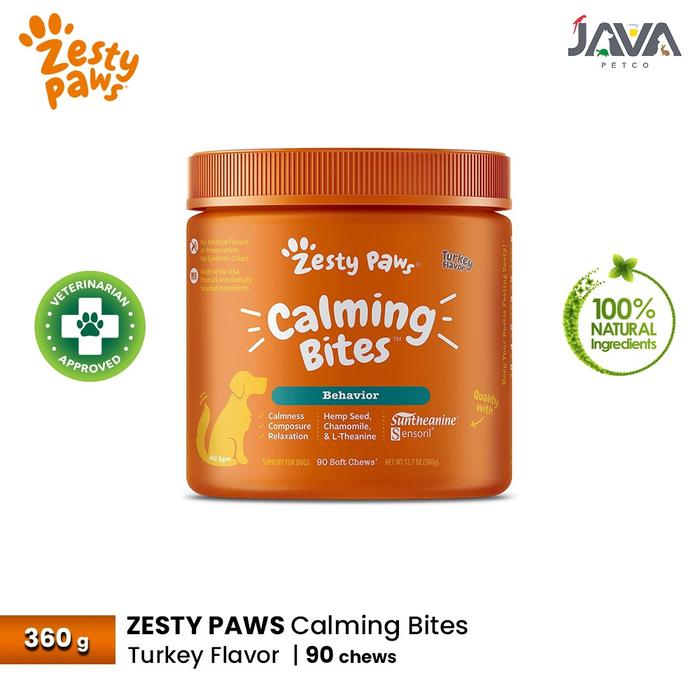 Gambar Zesty Paws Calming Bites - Dog Stress & Separation Anxiety Turkey 360g dari Java Petco Kota Administrasi Jakarta Selatan Tokopedia
