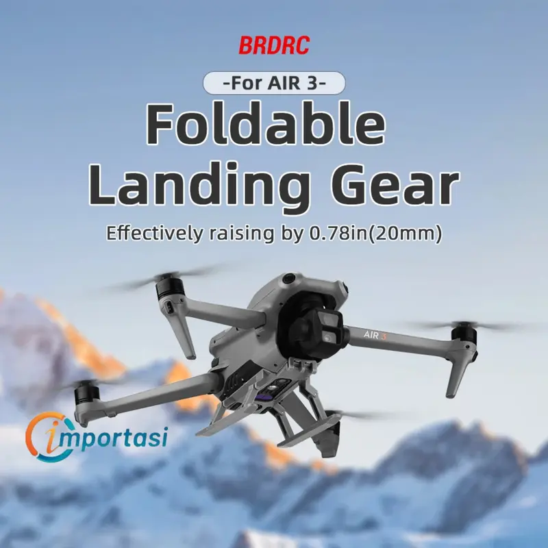 BRDRC Foldable Landing Gear DJI Air 3S / 3 Peninggi Kaki Legs Extension 0