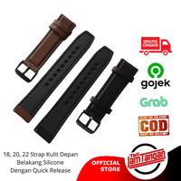 Gambar Silicone Rubber Leather Strap Quick Release 18mm 20mm 22mm Tali Jam Smart Watch Huawei Samsung - Cokelat, 22mm dari Tali Jam Tangan com Kota Tangerang Selatan 2 Tokopedia