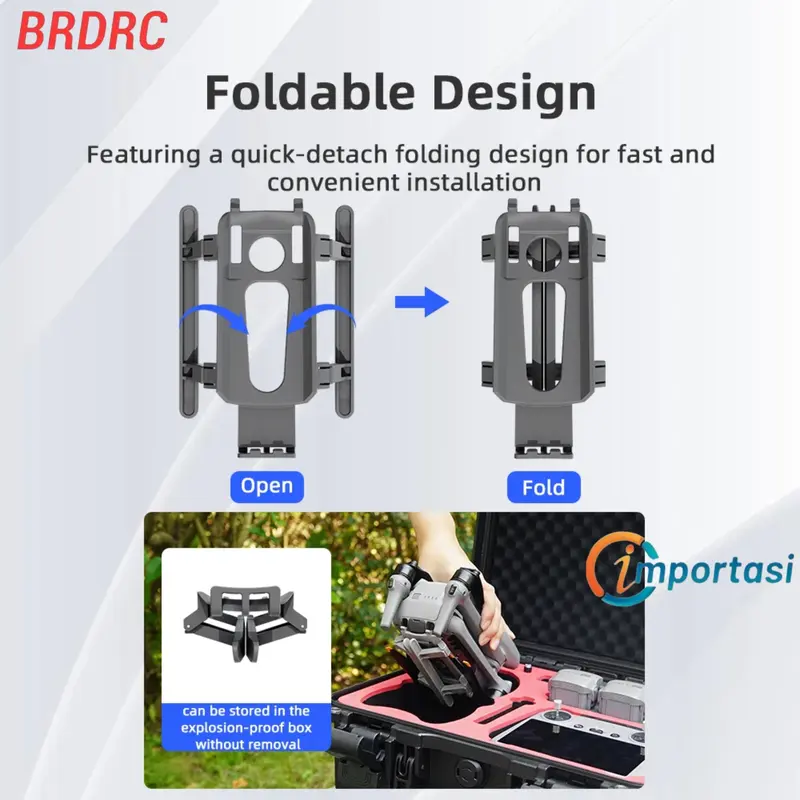 BRDRC Foldable Landing Gear DJI Air 3S / 3 Peninggi Kaki Legs Extension 2