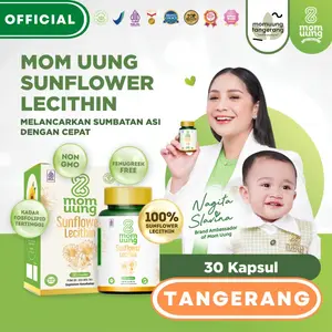 Mom Uung Sunflower Lecithin 30 Kapsul Momuung Melancarkan Sumbatan ASI - Non GMO - Halal