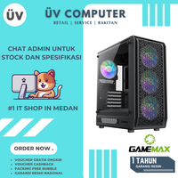 Gambar Casing PC Komputer Gamemax FORGE MB | Mid Tower | Micro M-ATX Case | 4 Fan ARGB RGB | Black Hitam dari UV Computer Mall Kota Medan 1 Tokopedia