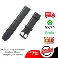 Gambar Silicone Rubber Leather Strap Quick Release 18mm 20mm 22mm Tali Jam Smart Watch Huawei Samsung - Cokelat, 22mm dari Tali Jam Tangan com Kota Tangerang Selatan 3 Tokopedia