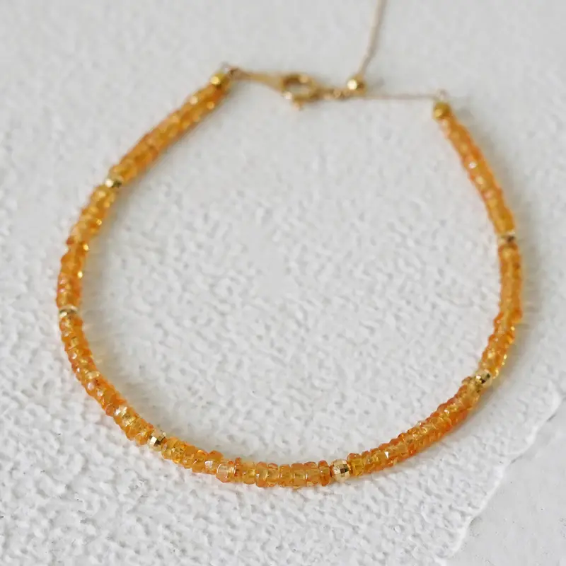Clair Mandarin Garnet - Natural Gemstones - 18k/ 75% Yellow Gold 2