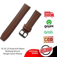 Gambar Silicone Rubber Leather Strap Quick Release 18mm 20mm 22mm Tali Jam Smart Watch Huawei Samsung - Cokelat, 22mm dari Tali Jam Tangan com Kota Tangerang Selatan 4 Tokopedia