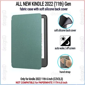 All new kindle 2022 11th gen Fabric case soft silicone back cover