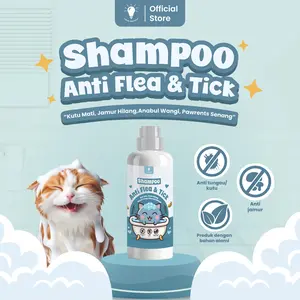 Clever Solutions - Shampoo Anti Flea & Tick (Baru) Shampoo untuk mengatasi masalah Jamur dan Kutu pada anabul
