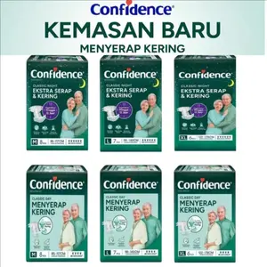 confidence CLASSIC day & night M8 L7 XL6 M L XL popok perekat dewasa