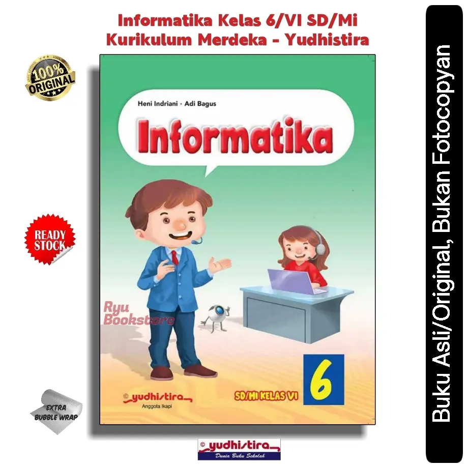 Original Buku Informatika Kls.6/VI SD/Mi | Merdeka | Yudhistira