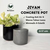 Gambar Workplant - Jivan Concrete Pot D17 - Hitam, Packing kardus dari workplant official Kota Surabaya 1 Tokopedia