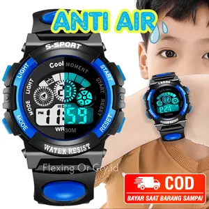 Jam Tangan Anak Laki Laki LED Sport Anti Air