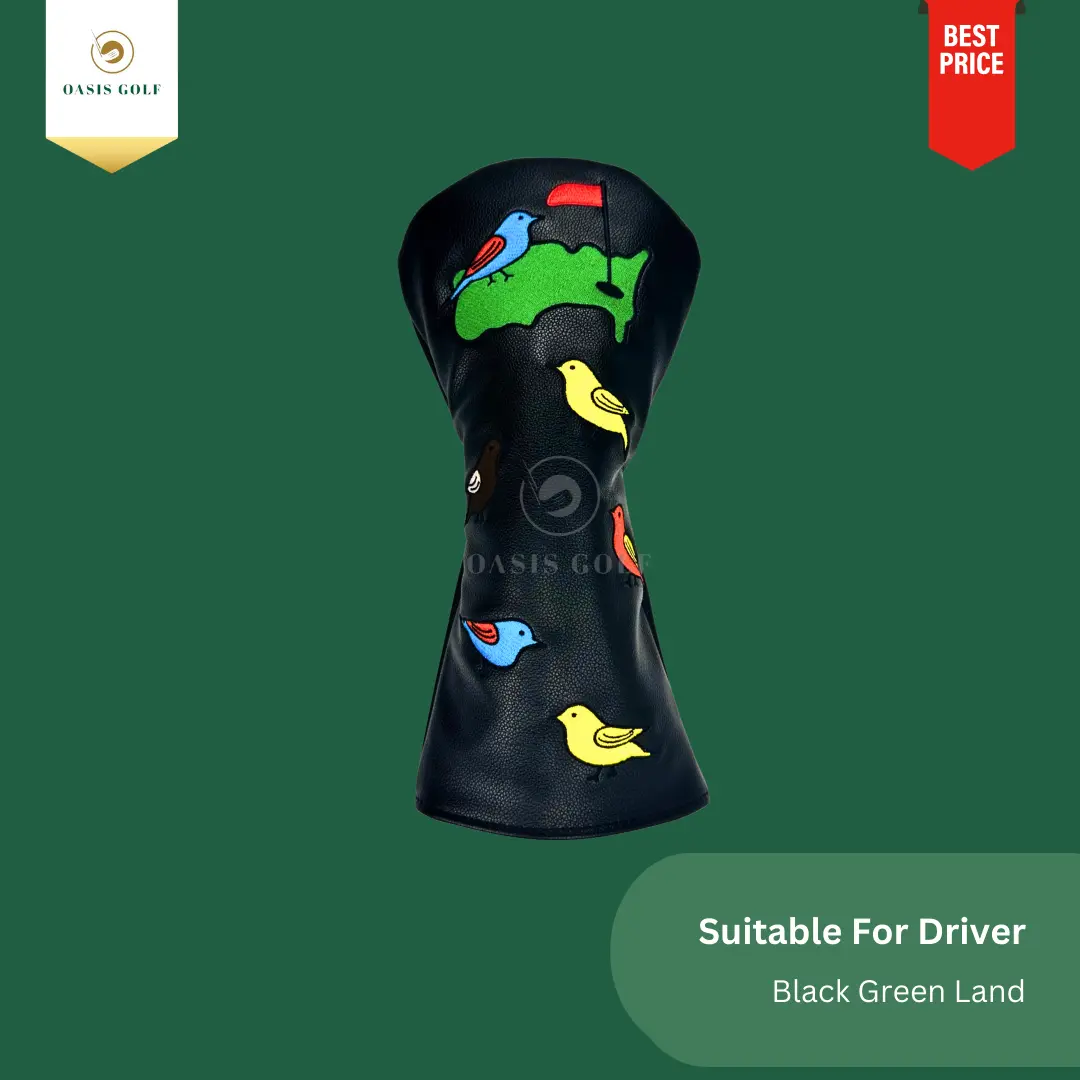 Green Land Driver Head Cover Golf - Sarung Penutup Stick Club