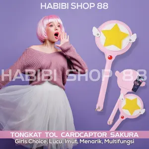 Tongkat Tol Cardcaptor Sakura Anti Mainstream Spesial Buat Ciwi-Ciwi Tongtol EToll Card Praktis Lentur Ekonomis Lucu Unik Menarik Cocok Buat E-money Flazz TapCash Brizzi Magic Wand with Little Wings