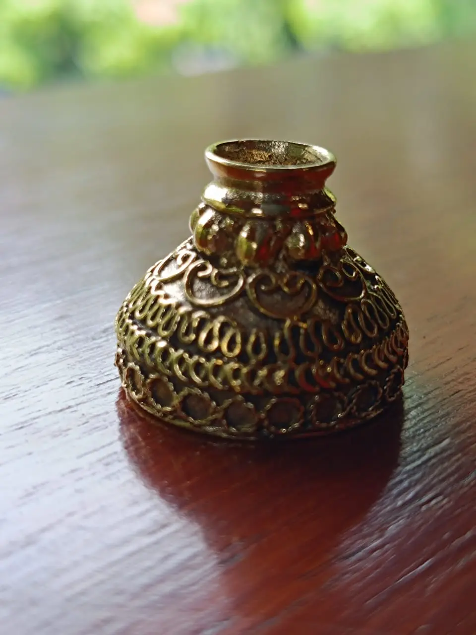 Mendak Selut Keris motif Waru Pitu  - Bahan Kuningan