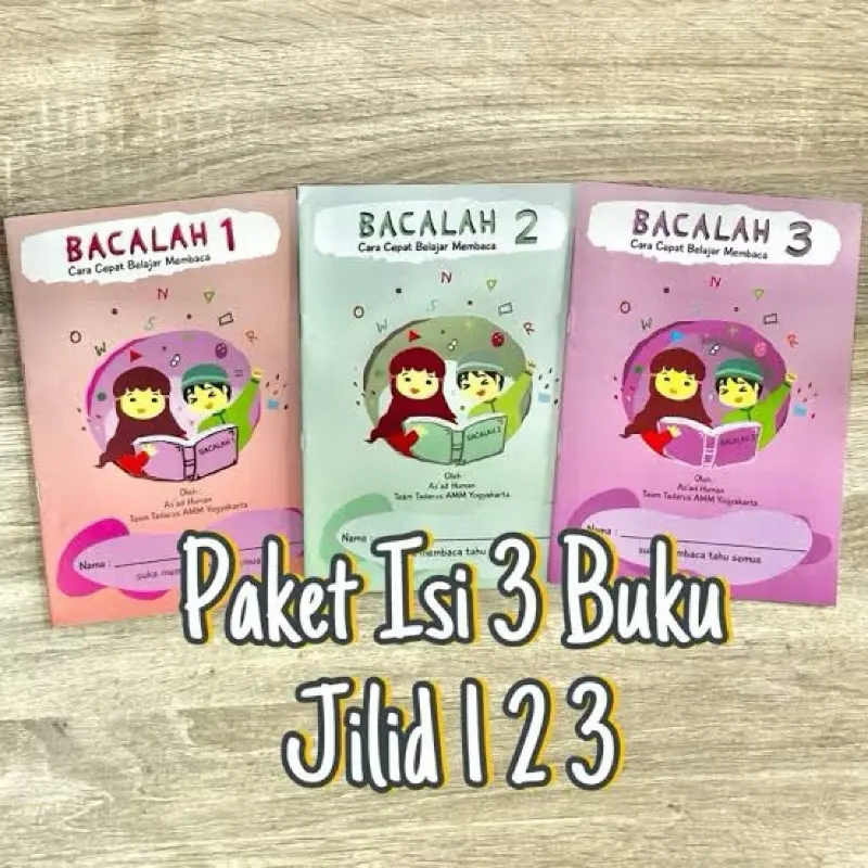 Paket 3 Buku Bacalah 1 2 & 3 Cara Cepat Belajar Membaca Bahan Kertas CD Isi Lengkap Nyaman Dibaca Cocok untuk Pemula