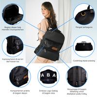 Gambar GabaG Tas Asi – Backpack Cooler Bag 2 in 1 BIMA / RAMADA / AQILA Laptop Fit | Tas Bekal | Diaper Bag Ransel Black - Aqila dari Gabag Indonesia Kab. Tangerang 4 Tokopedia