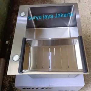 Kitchen sink stainless 1 lubang 50x40 /Bak cuci piring 1 lubang 5040 S