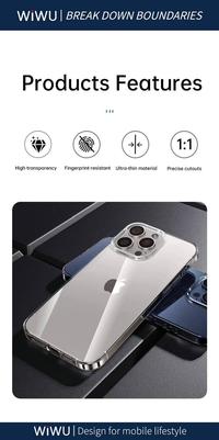 Gambar Case iPhone 16 Pro Max / 16 Pro / 16 Plus / 16 WiWU iShield One TPU Clear Slim Casing (ZCC-108) - iPhone 16 Plus dari WiWU Official Kota Bekasi 3 Tokopedia