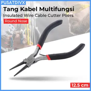 SANJI URIJK TANG KABEL MULTIFUNGSI INSULATED WIRE CABLE CUTTER PLIERS 12.5CM ROUND NOSE M2941 NO COLOR