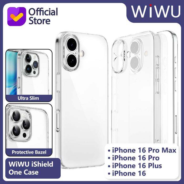 Gambar Case iPhone 16 Pro Max / 16 Pro / 16 Plus / 16 WiWU iShield One TPU Clear Slim Casing (ZCC-108) - iPhone 16 Plus dari WiWU Official Kota Bekasi Tokopedia