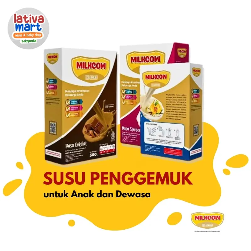 MILKCOW Paket Hemat 2 Box Susu Penggemuk Badan dan Nafsu Makan Anak dan Dewasa 1 KG 4