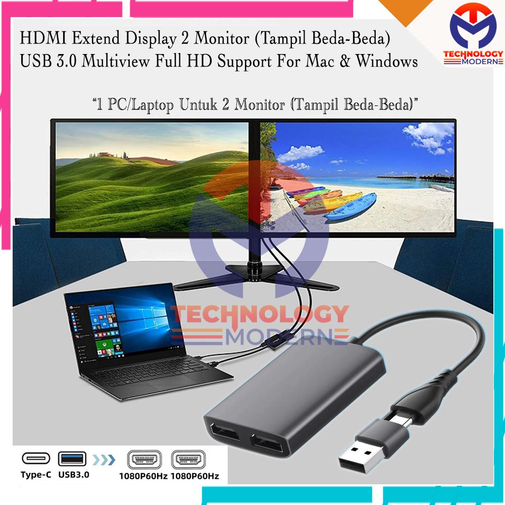 Multiple Monitors Display USB 3.0 Multiviewer Extend Display Full HD