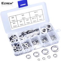 Gambar Ezren EZ-0590 Spacer Metal 304 Stainless Steel Flat Washer Set M2-M10 Box Set Screw Washer 360Pcs dari House Sparepart Kab. Tangerang 2 Tokopedia