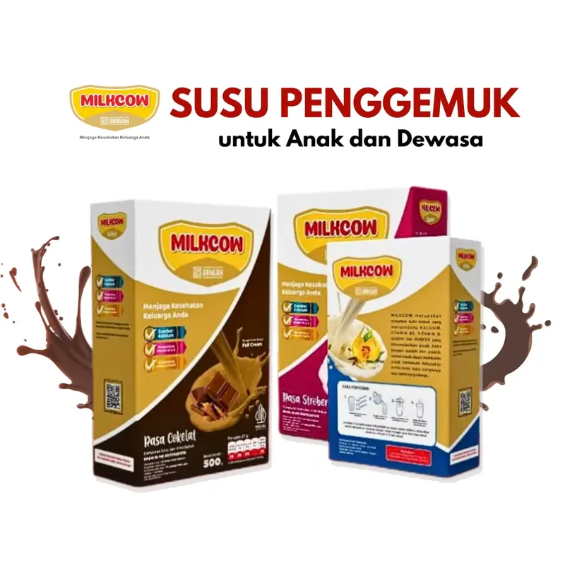 MILKCOW Paket Hemat 2 Box Susu Penggemuk Badan dan Nafsu Makan Anak dan Dewasa 1 KG 3