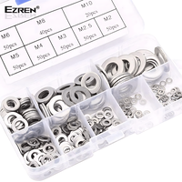 Gambar Ezren EZ-0590 Spacer Metal 304 Stainless Steel Flat Washer Set M2-M10 Box Set Screw Washer 360Pcs dari House Sparepart Kab. Tangerang 4 Tokopedia