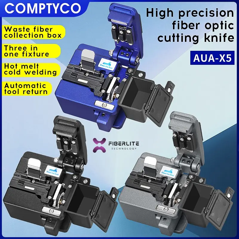 AUA-X5 Fiber Cleaver Cutter Fiber Optik COMPTYCO Fly Cocok untuk Fusion Splicer