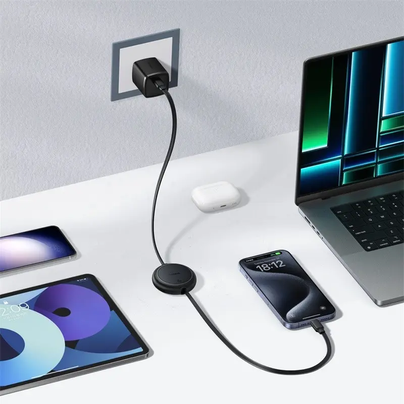 KABEL USB TYPE-C TO USB-C BASEUS FREE2PULL 60W FAST CHARGING MULTI COLOR QUICK CHARGE DATA TRANSFER 1M