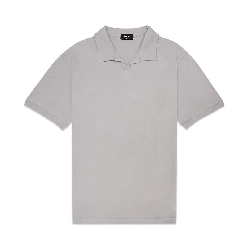 FOLX Open Collar Mercerised Cotton Polo Shirt Shop Tokopedia - Main Image