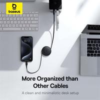 Gambar KABEL USB TYPE-C TO USB-C BASEUS FREE2PULL 60W FAST CHARGING MULTI COLOR QUICK CHARGE DATA TRANSFER 1M - Ungu dari btgcom Kota Denpasar 4 Tokopedia