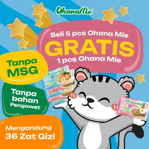 Mie Anak Instan Spirulina Non MSG Tanpa Pengawet Beli 5 Gratis 1