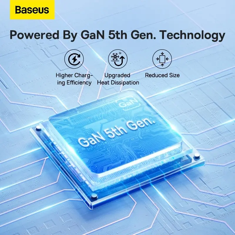 CHARGER ADAPTOR BASEUS GAN5 PRO 2 SLOT USB TYPE-C OUTPUT KEPALA BATOK CAS FAST CHARGING 40W QUICK CHARGE