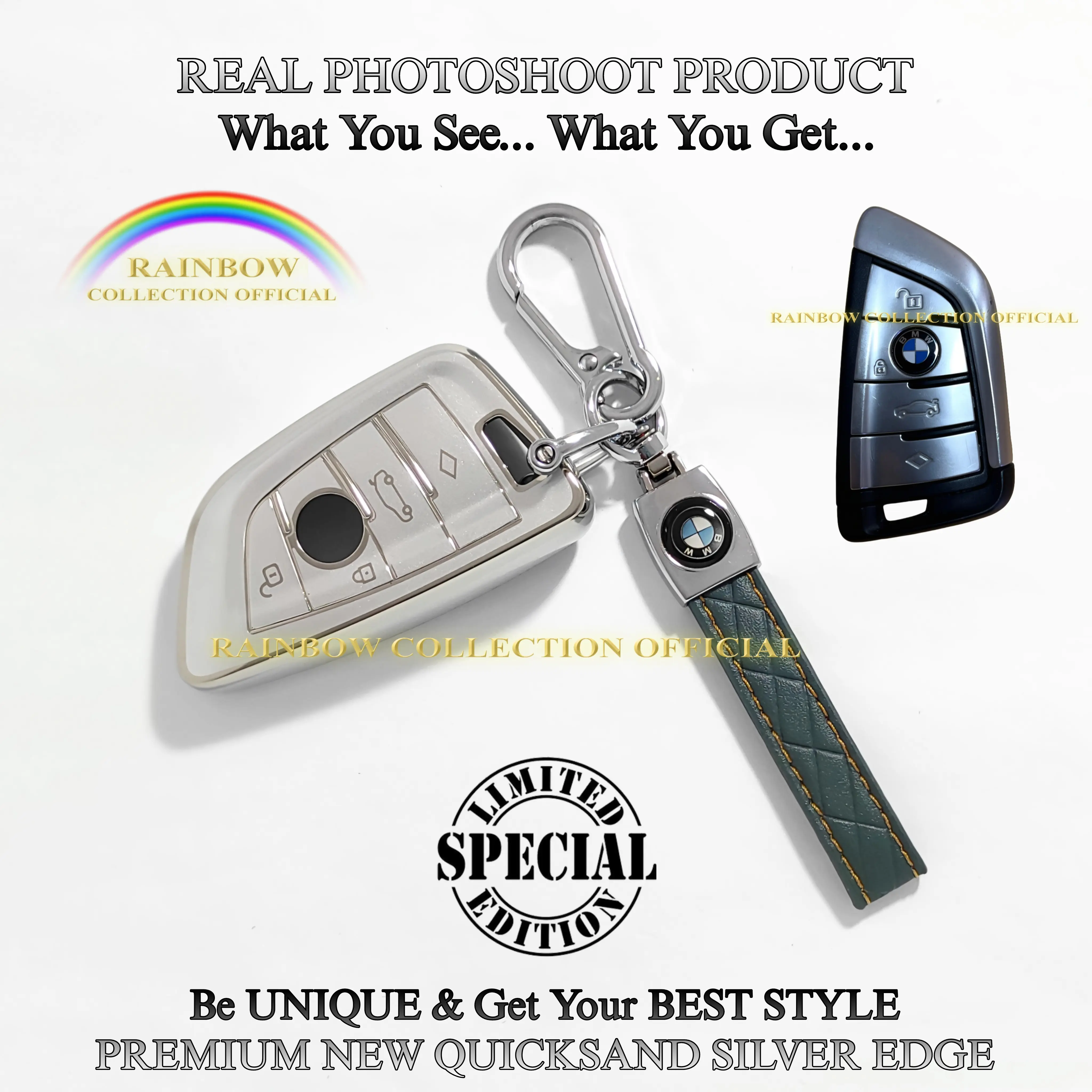 Cover Case Sarung Kunci Mobil BMW X1 X3 X5 X6 3 5 7 BMW M4 Series Premium Quicksand Series