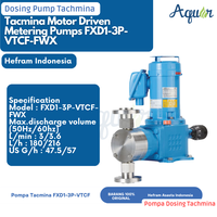 Gambar Pompa Diaphragm Tachmina Motor Driven Metering Pumps FXD1-2 VTCF-HWX dari Heframid Kab. Bogor 1 Tokopedia