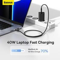 Gambar CHARGER ADAPTOR BASEUS GAN5 PRO 2 SLOT USB TYPE-C OUTPUT KEPALA BATOK CAS FAST CHARGING 40W QUICK CHARGE dari btgcom Kota Denpasar 4 Tokopedia