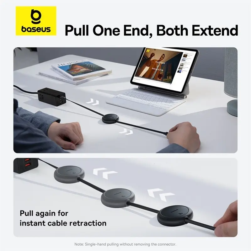 KABEL USB TYPE-C TO USB-C BASEUS FREE2PULL 60W FAST CHARGING MULTI COLOR QUICK CHARGE DATA TRANSFER 1M