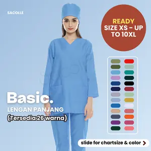 READY!! Baju OK Lengan Panjang / Baju Jaga / Baju Scrub/ Baju OKA