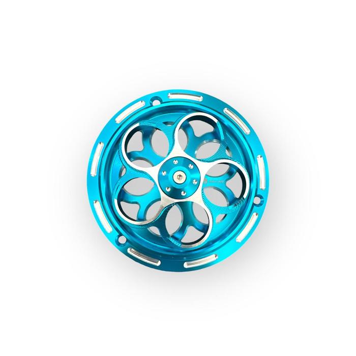 Gambar Cover Fan Spinner Race Boy V3 CNC Vespa Beat Mio Motorcycle - blue dari Legend Motor Shop Id Kab. Bekasi 5 Tokopedia