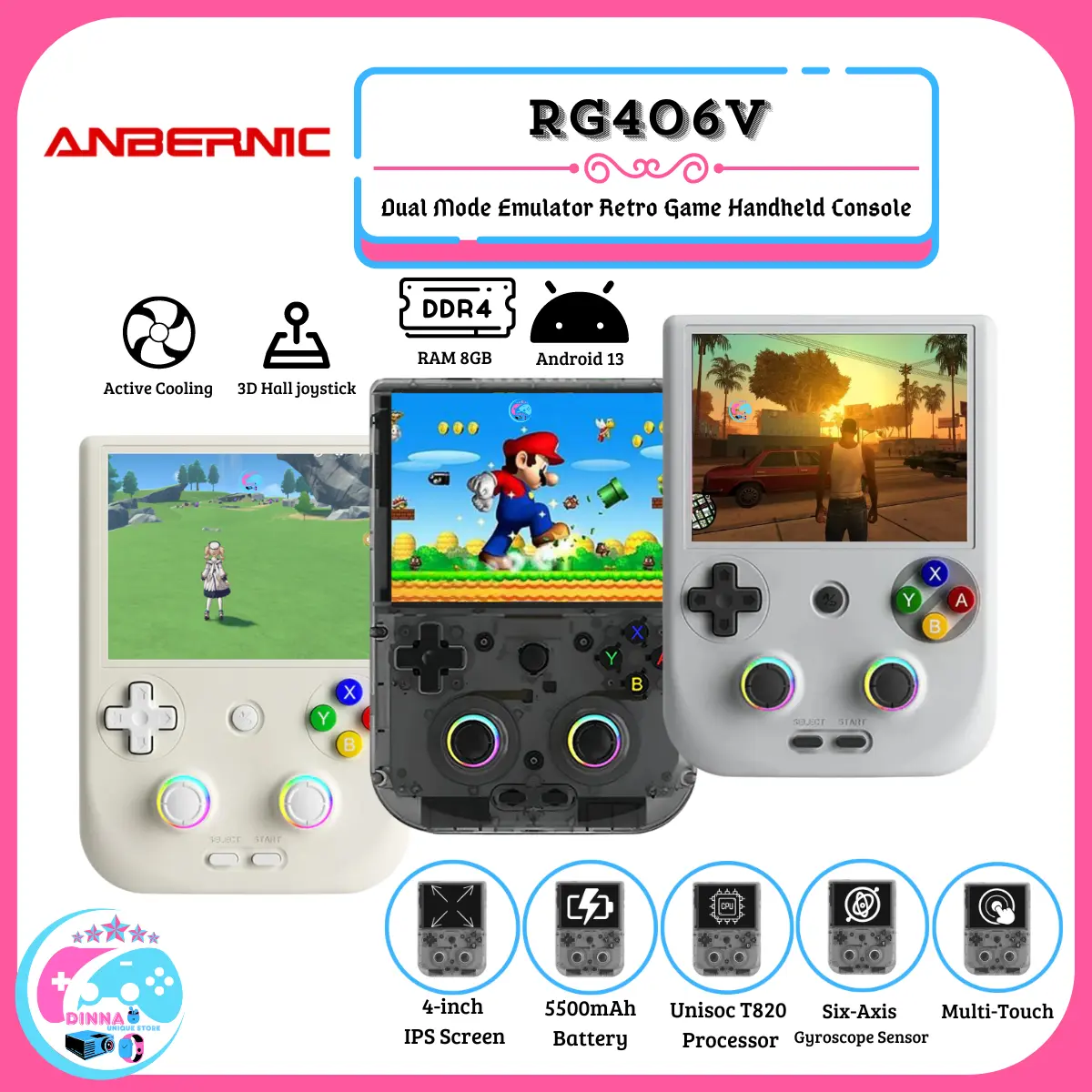 ANBERNIC RG406V - Dual Mode Emulator Retro Game Handheld Console