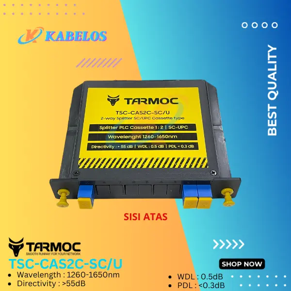 Tarmoc Splitter FO 1:2 SC/UPC | Splitter 1:2 Box Cassette Fiber Optic