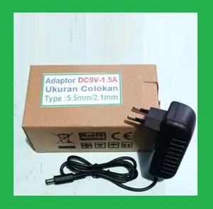 Adaptor DC9V-1.5A Ukuran Colokan 5.5 mm 2.1 mm