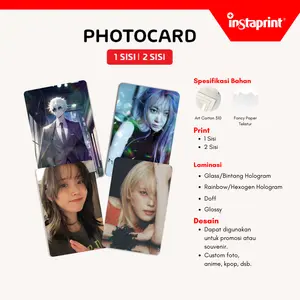 Photocard Custom Gambar Bebas/Anime/KPOP - Photo card Foto Costum Anime/Kpop