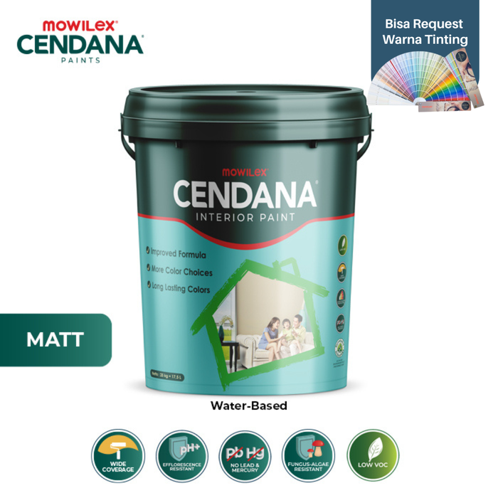 Gambar Mowilex Cendana Interior Paint Cat Dinding TINTING COLOUR 25 Kg - A - Whisper, 25 Kg dari Mowilex Indonesia Kota Administrasi Jakarta Barat Tokopedia
